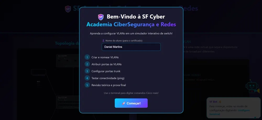 SF-Cyber - tela inicial